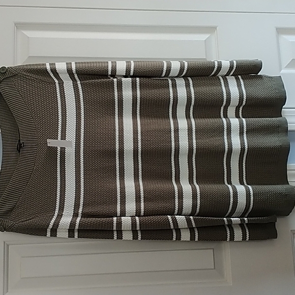 Talbot's Basket Weave Sweater - Stripe  L - Picture 4 of 15